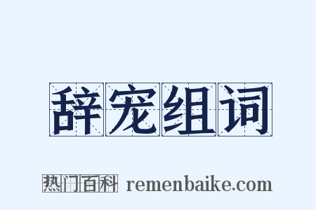 辞宠组词是什么意思的图片